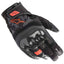 Guantes Alpinestars SMX Z Drystar Negros y Rojos Fluorescentes