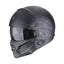 CASCO SCORPION EXO-COMBAT II SPIDERWEB NEGRO MATE-PLATA