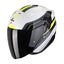 CASCO SCORPION EXO-230 HIPE BLANCO-NEGRO-AMARILLO NEÓN