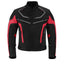 CHAQUETA DE MOTO TEXTILE MZONE VALECO NEGRO / ROJO
