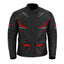 CHAQUETA DE MOTO TEXTILE MZONE NEKMA NEGRO / ROJO