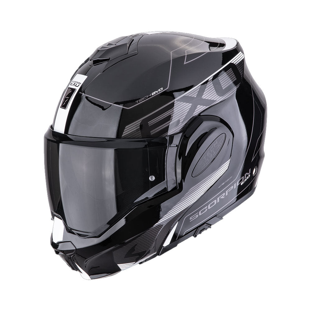 CASCO SCORPION MODULAR EXO-TECH EVO TRAVELLER NEGRO-BLANCO