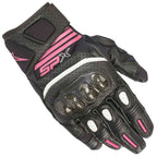 Guantes Deportivos de Moto Alpinestars para Mujer Negros y Fucsia