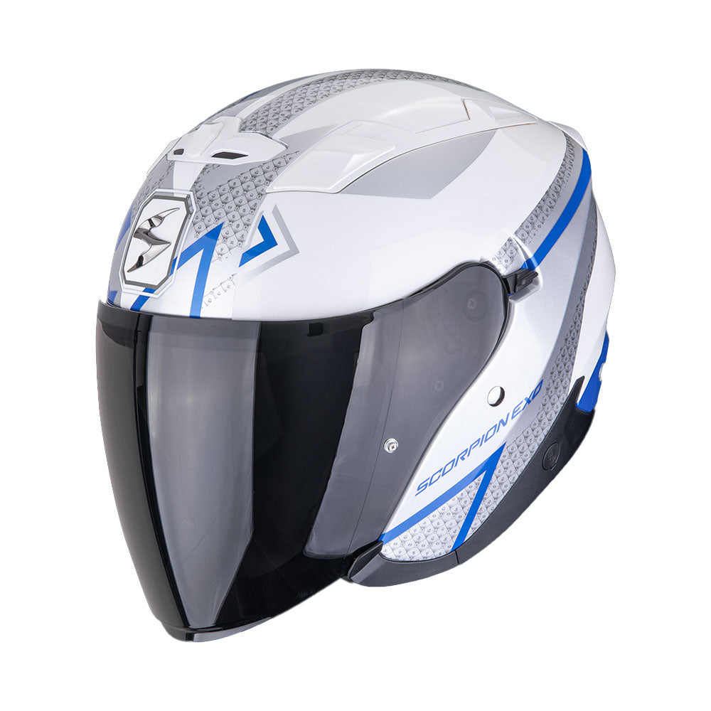CASCO SCORPION EXO-230 LOOP BLANCO-AZUL Imagen principal del producto