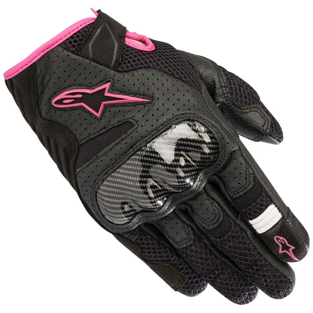 Guantes Alpinestars SMX-1 Air V2 Lady Negros / Fucsia