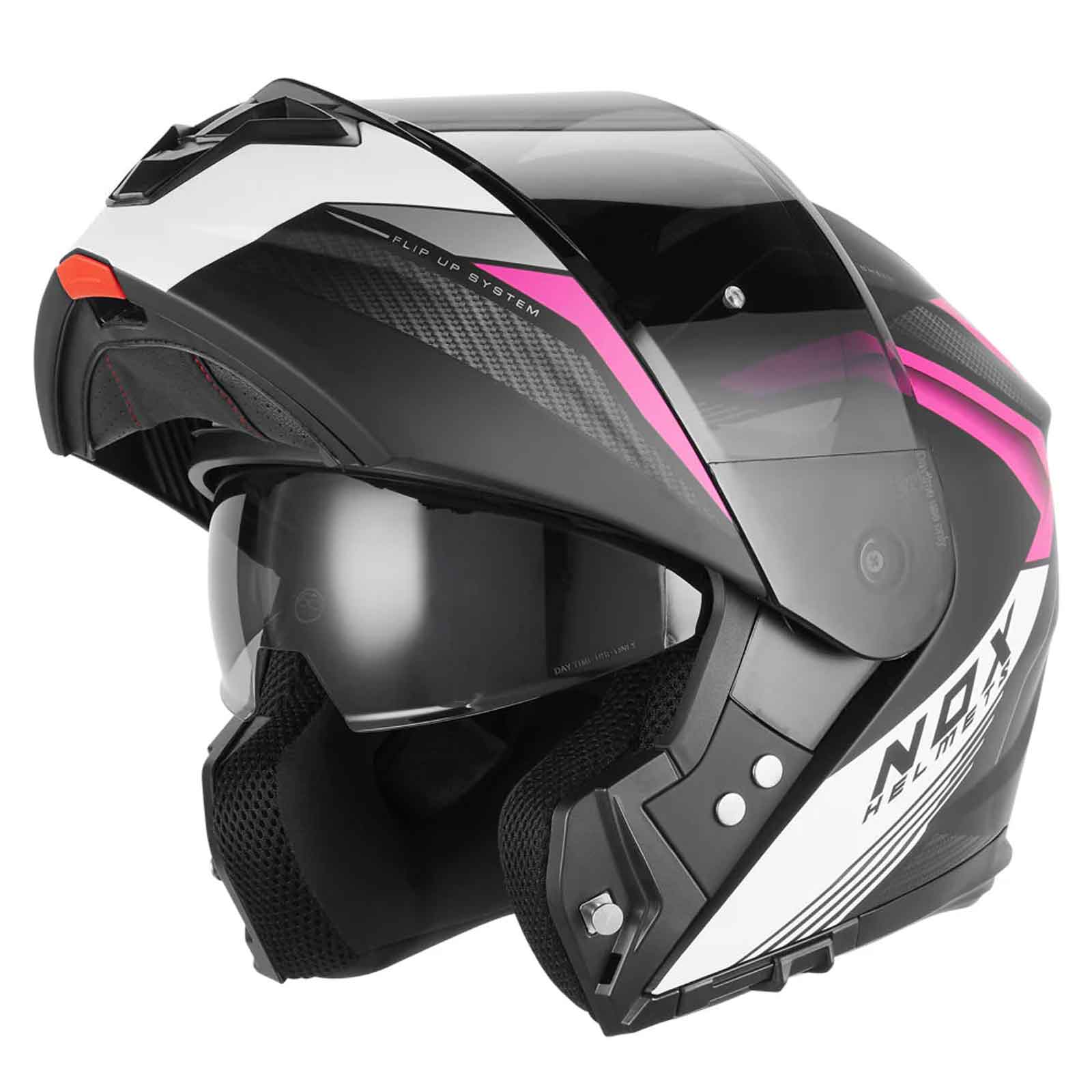 Casco Modular NOX N968 Shift Rosa / Blanco