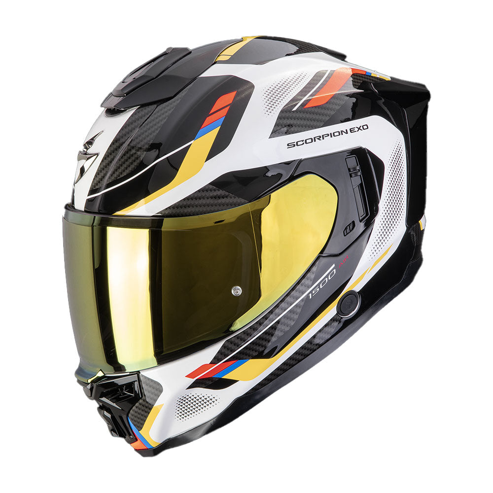 CASCO SCORPION EXO-1500 AIR SLEEK BLANCO / AZUL / AMARILLO Imagen principal del producto