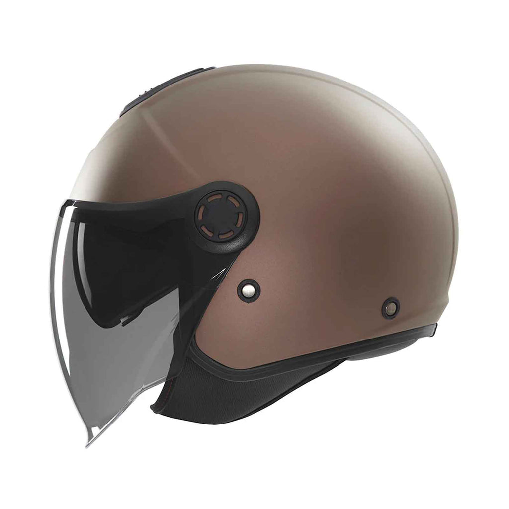 Casco jet NOX N182,  Bronce Mate