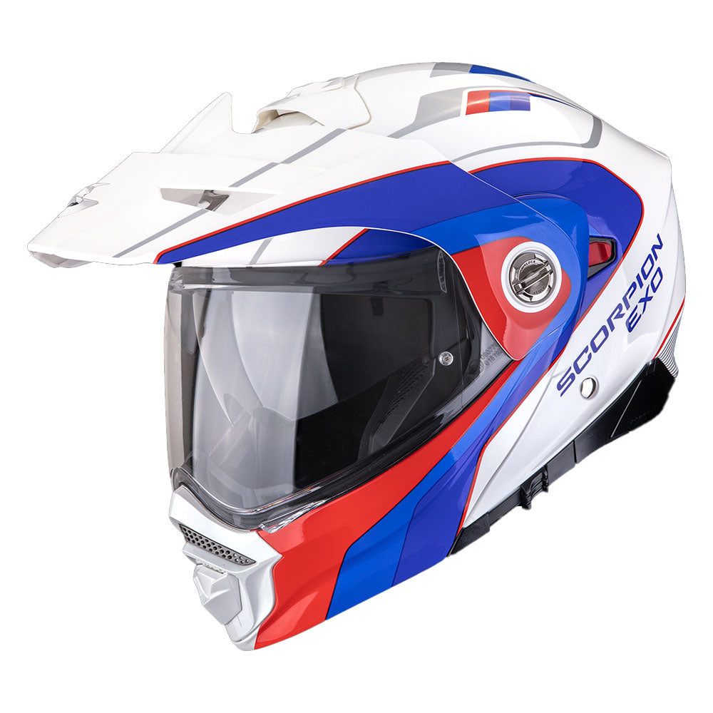 CASCO SCORPION ADX-2 KAMPS Blanco-Rojo-Azul Imagen principal del producto
