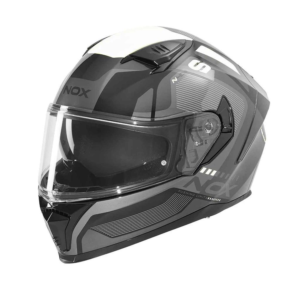 CASCO INTEGRAL NOX MENTOR N402 NEGRO BLANCO