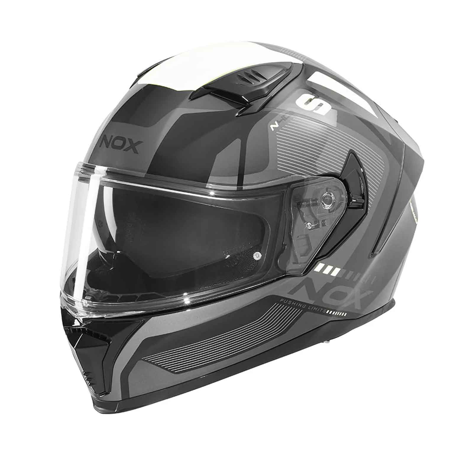 CASCO INTEGRAL NOX MENTOR N402 NEGRO BLANCO