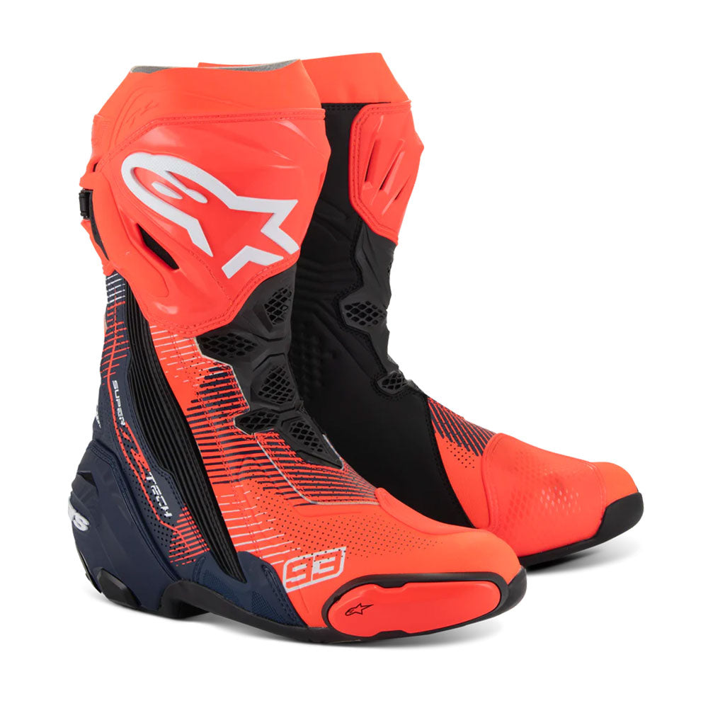 Botas Supertech R Vented MM93 Replica Rojo Fluo Azul Oscuro Negro Imagen principal del producto