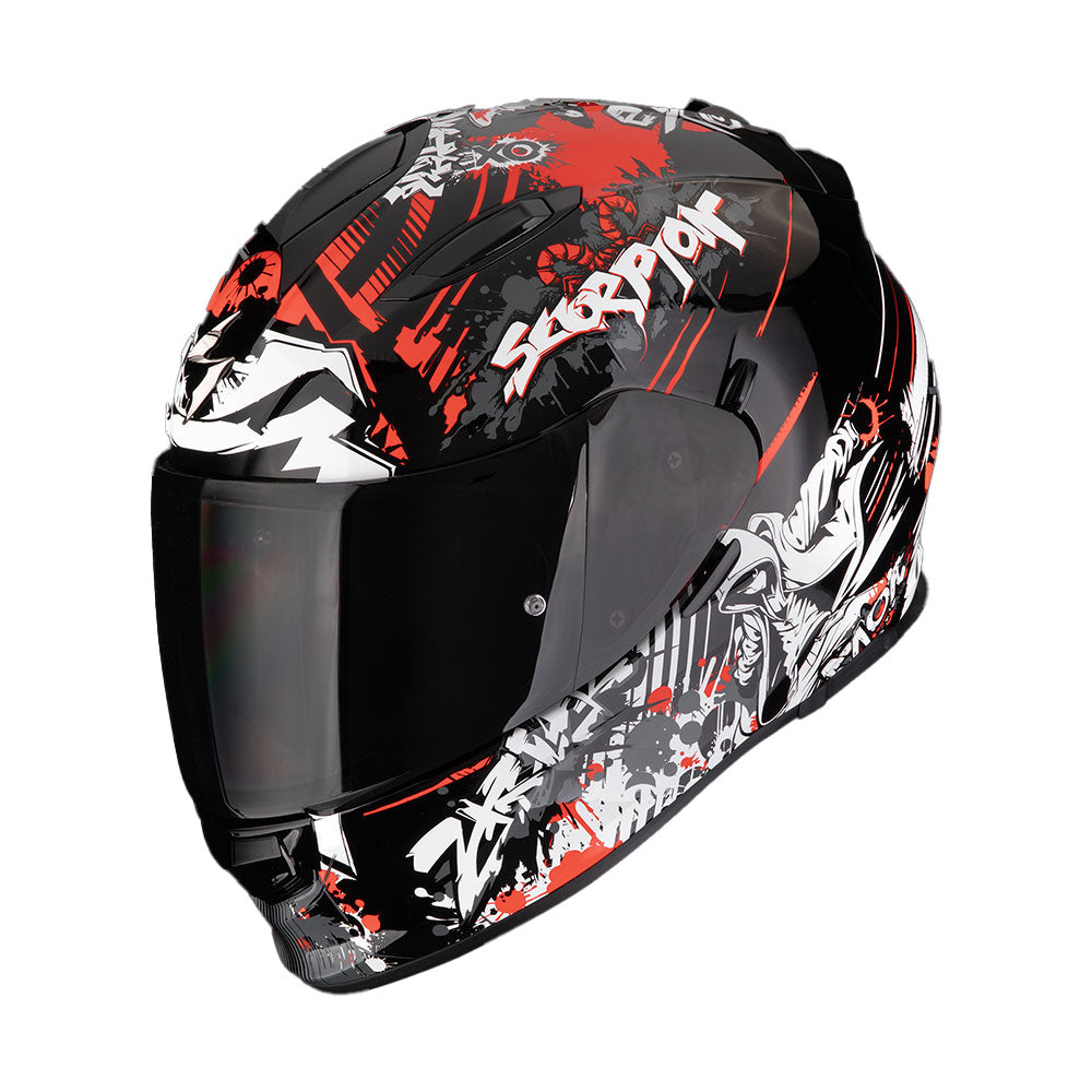 CASCO SCORPION EXO-491 SPECTOR NEGRO / ROJO