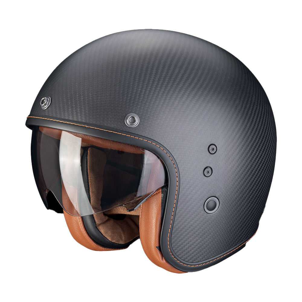CASCO SCORPION BELFAST EVO CARBON SOLID NEGRO MATE