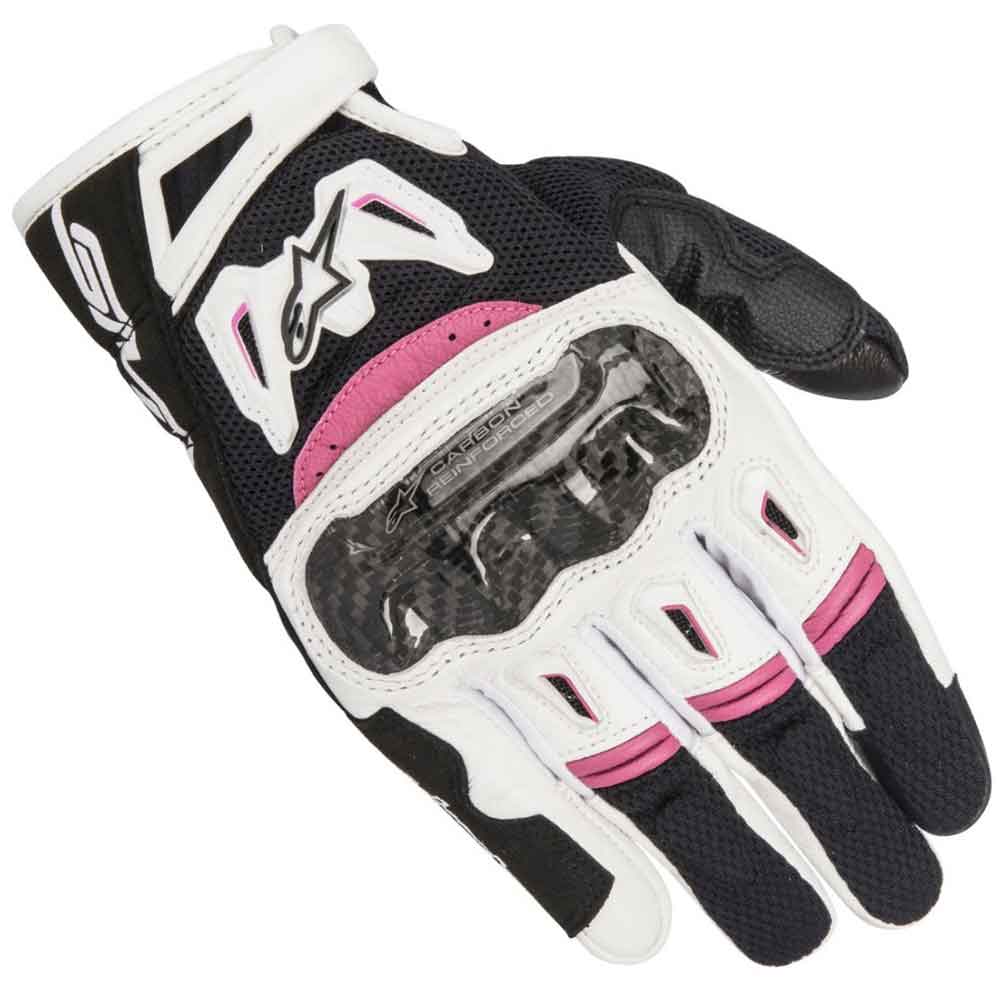 Guantes Alpinestars SMX-2 Air Carbon V2 Lady Negros / Blancos / Fucsia