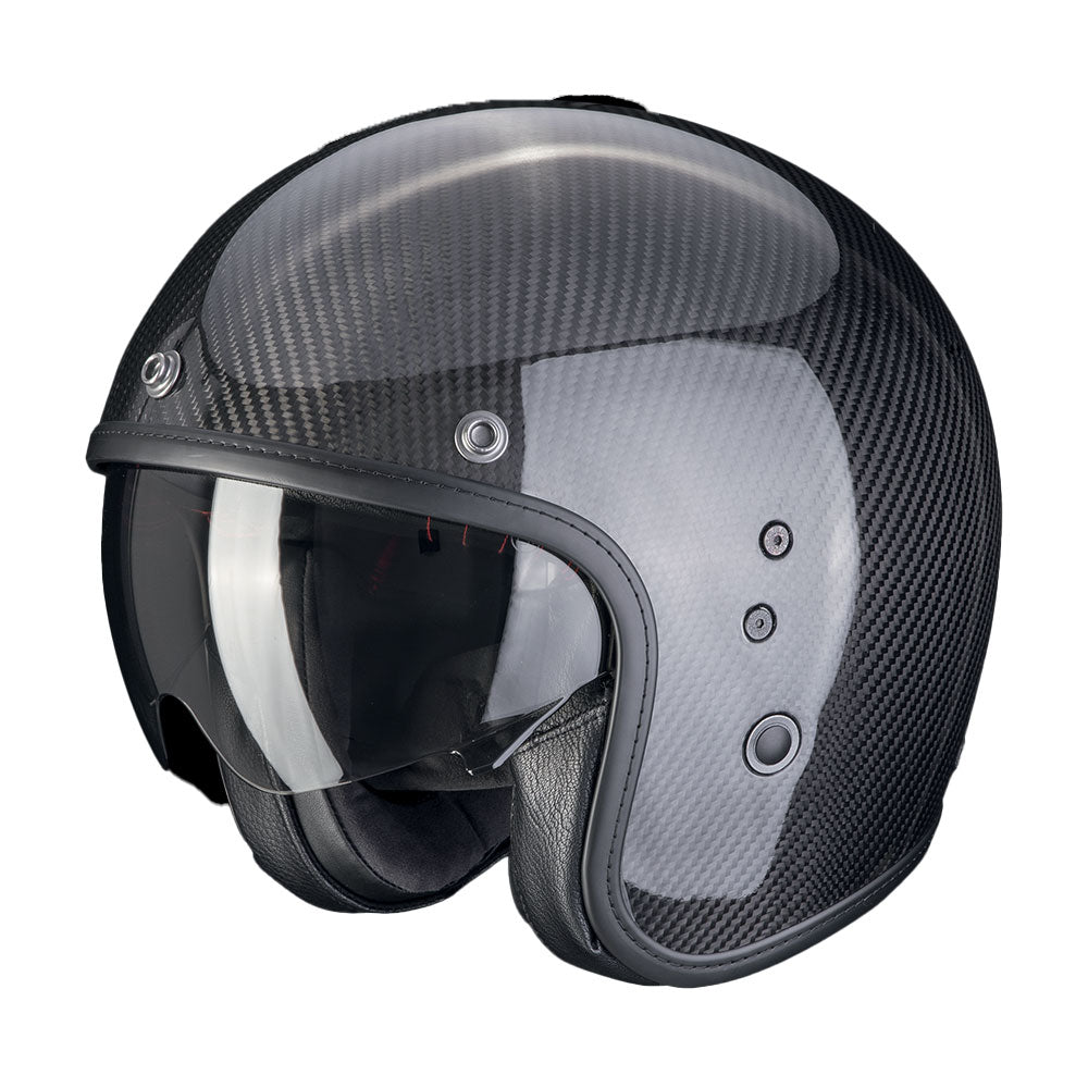 CASCO SCORPION BELFAST EVO CARBON SOLID NEGRO