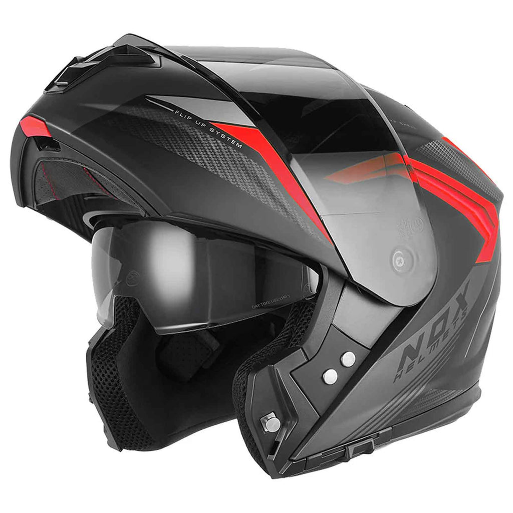 Casco Modular NOX N968 SHIFT  Rojo / Negro