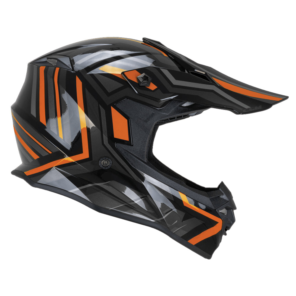Casco CGM 367G Motocross Negro Naraja