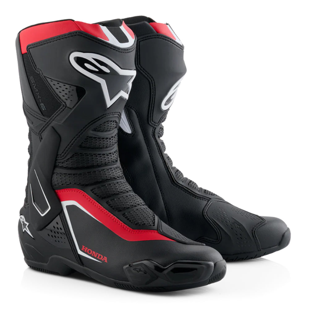 Botas Honda Smx-6 V3 Negro / Rojo Brillante / Blanco