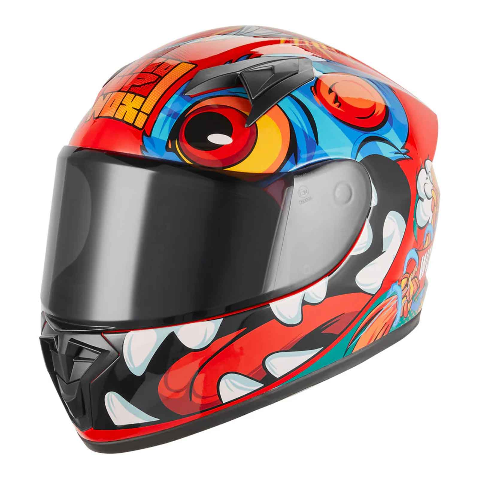 Casco integral infantil NOX N731 Scrappy, rojo brillante Imagen principal del producto
