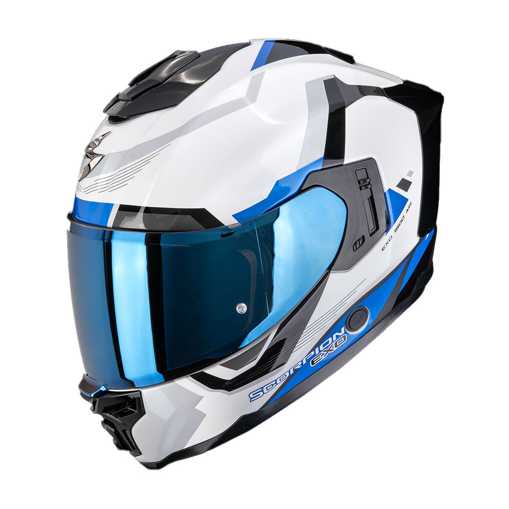 CASCO SCORPION EXO-1500 AIR ARENA BLANCO / AZUL