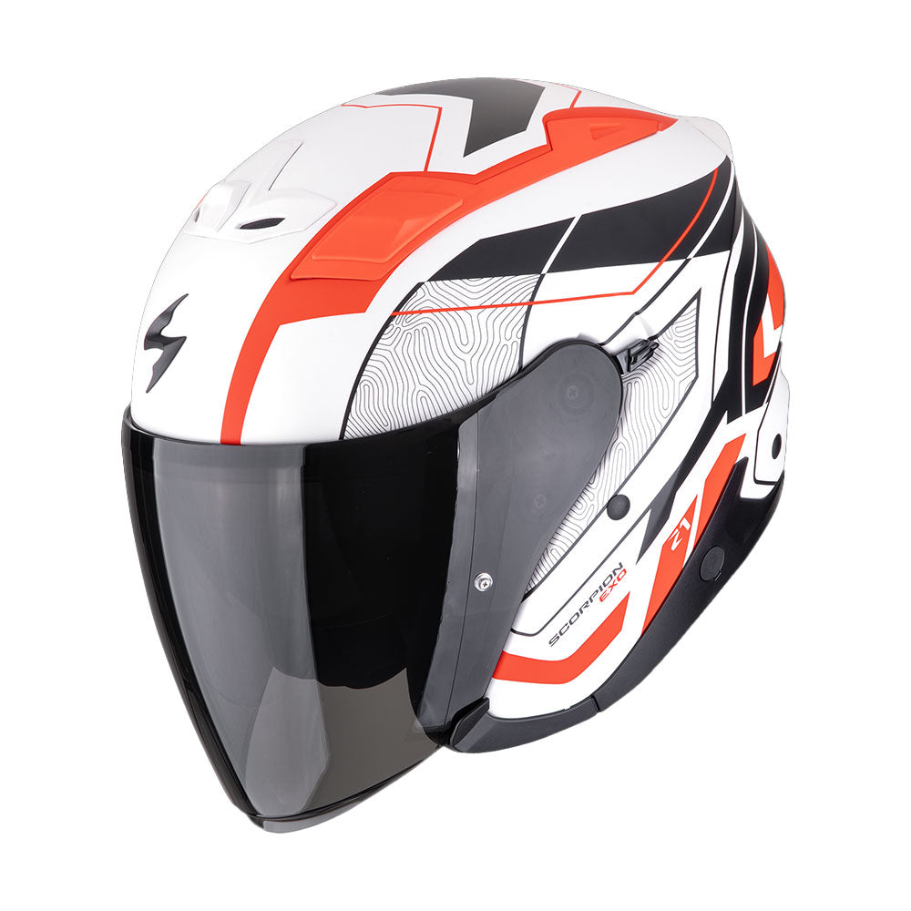 CASCO SCORPION EXO-Z1 VUE BLANCO MATE-ROJO-NEGRO Imagen principal del producto