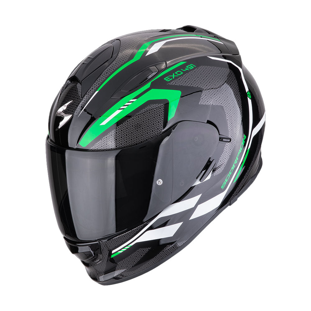 CASCO SCORPION EXO-491 KRIPTA NEGRO / VERDE Imagen principal del producto