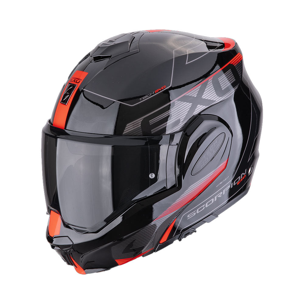 CASCO SCORPION EXO-TECH EVO TRAVELLER NEGRO-ROJO
