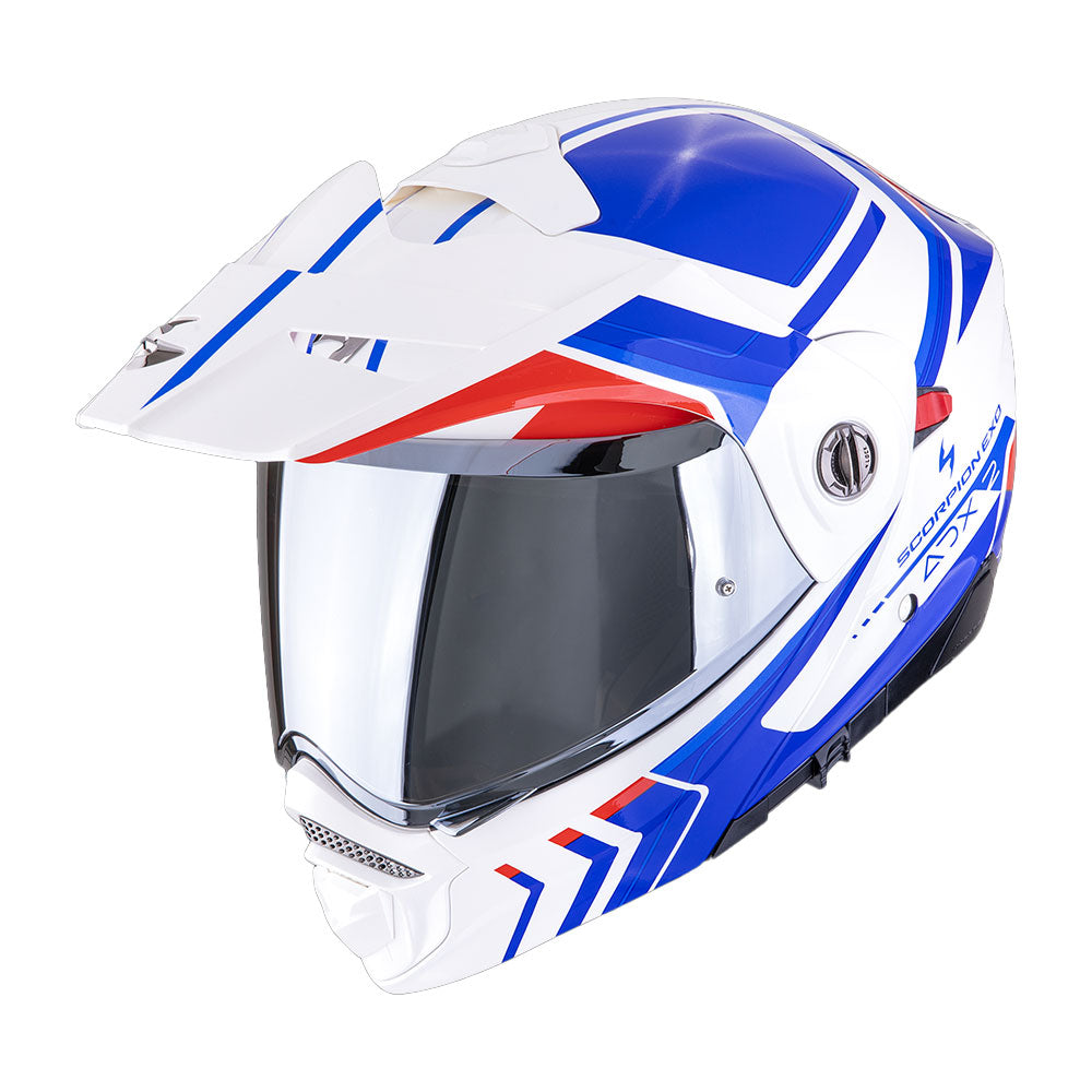 CASCO SCORPION ADX-2 LEWIS Blanco-Azul-Rojo