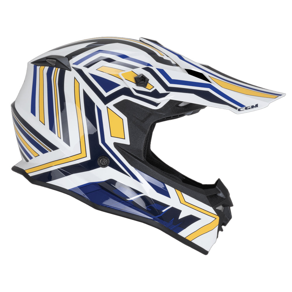 Casco CGM 367G Motocross Blanc Azul Imagen secundaria del producto