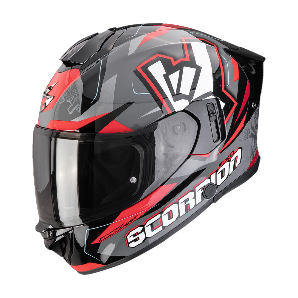 CASCO SCORPION EXO-530 AIR ROK NEGRO / ROJO