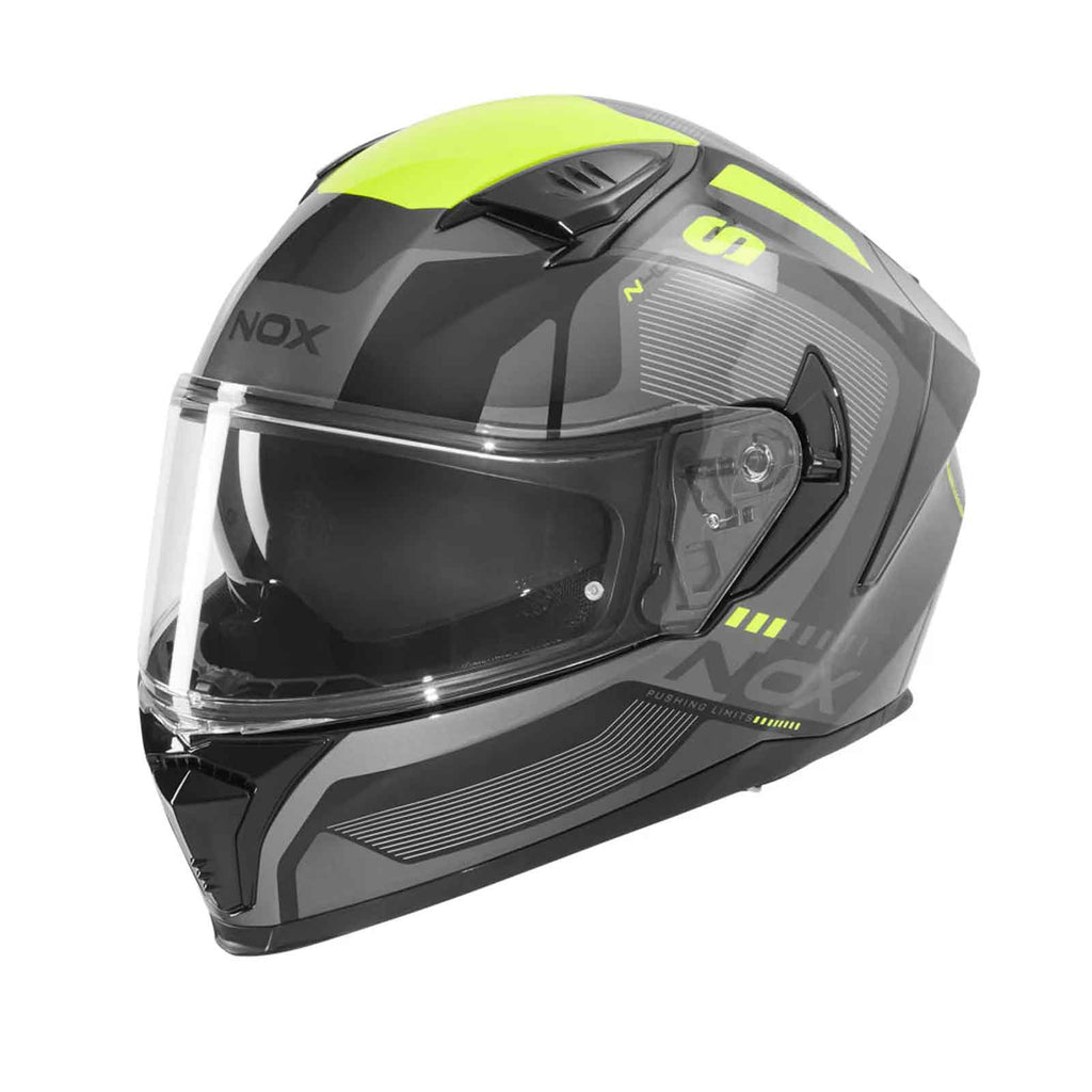 CASCO INTEGRAL NOX MENTOR N402 NEGRO AMARILLO