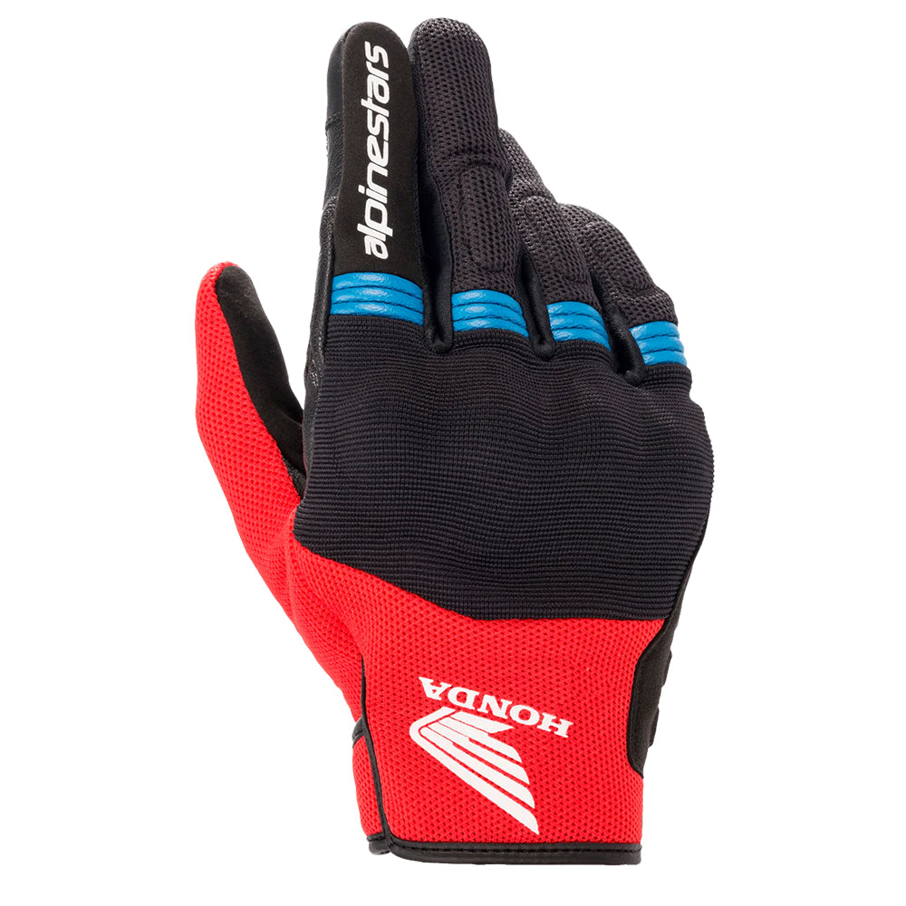 Guantes Honda Copper Negro Rojo brillante Azul