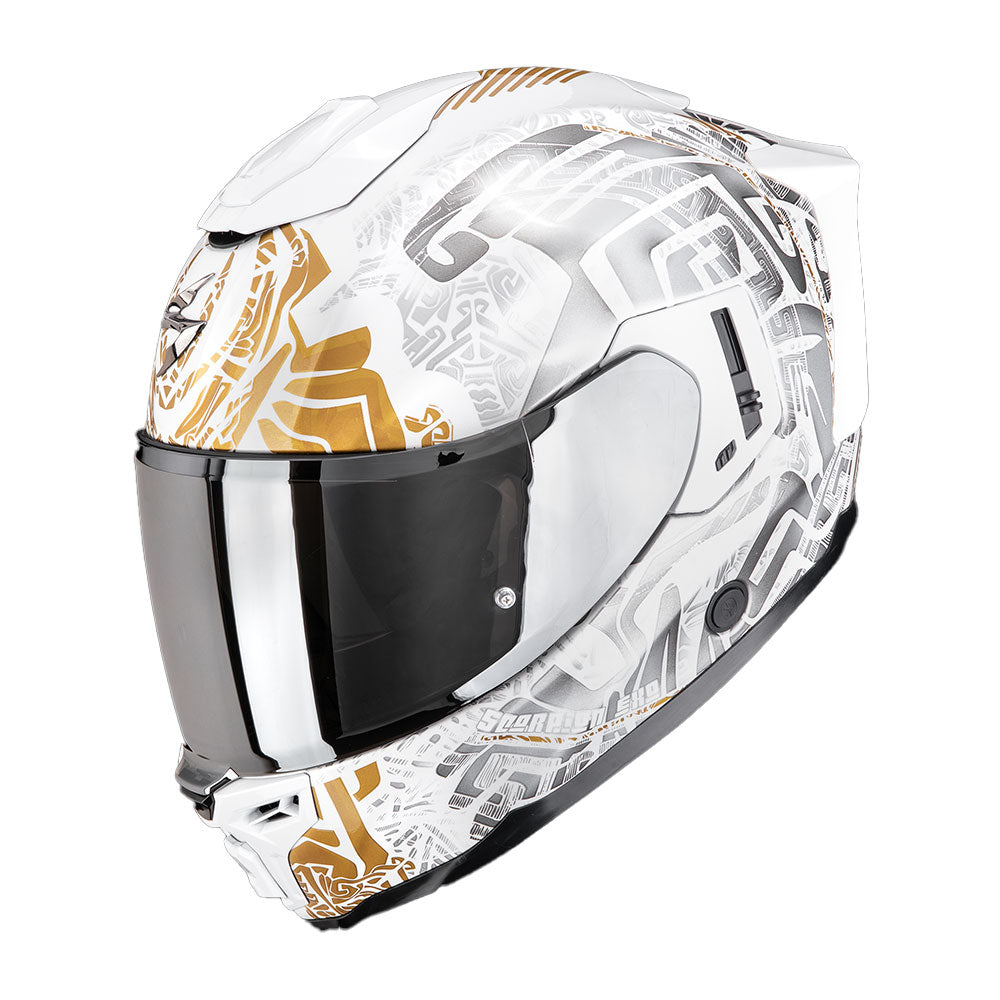 CASCO SCORPION EXO-1500 AIR APUS BLANCO / GRIS / DORADO Imagen principal del producto