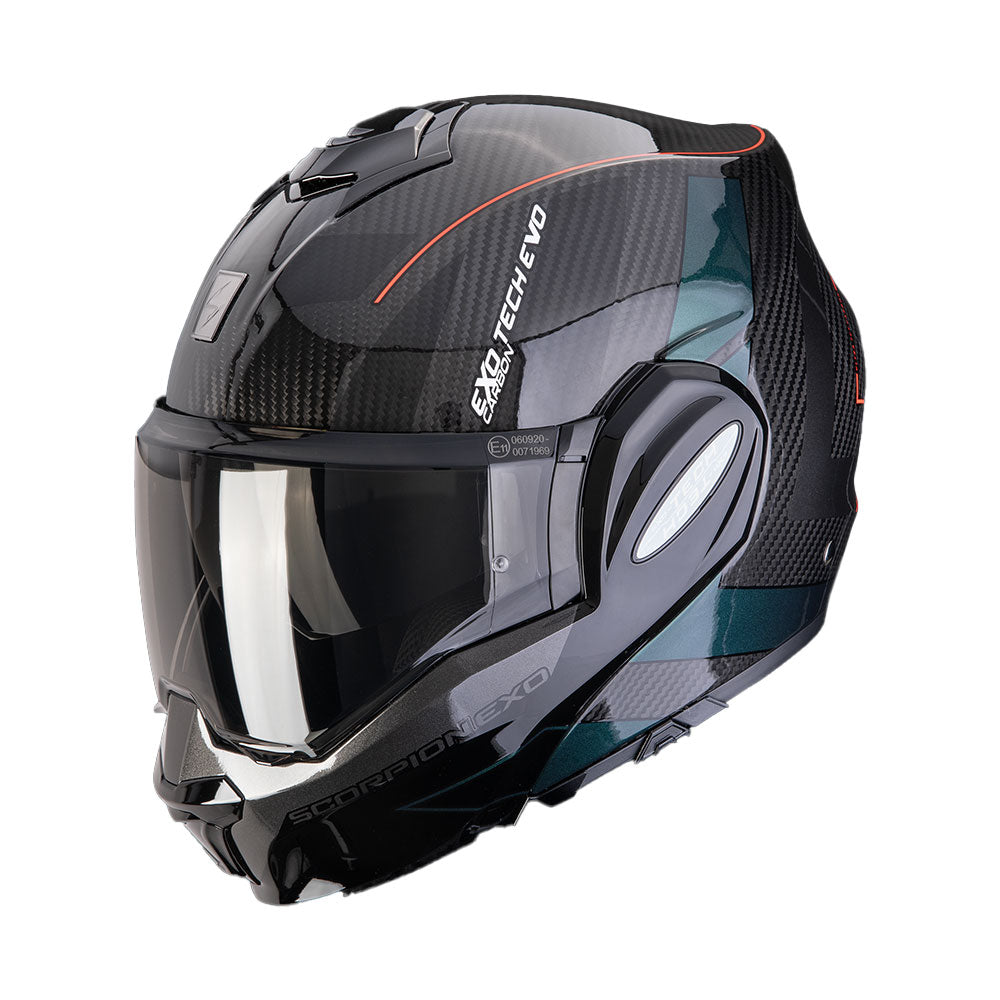 CASCO SCORPION EXO-TECH EVO CARBON CAD NEGRO-VERDE Imagen principal del producto