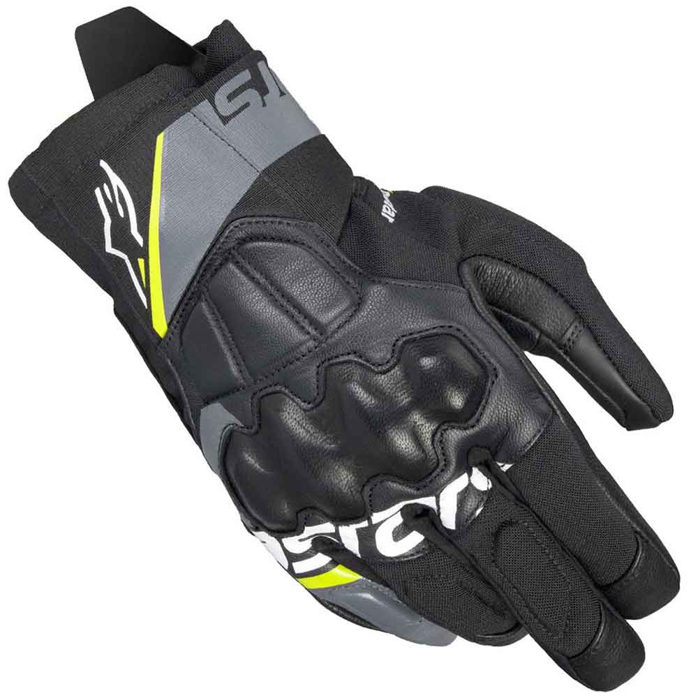 Guantes de Moto Alpinestars Corozal V3 Drystar® Negro / Gris Oscuro / Amarillo Flúor