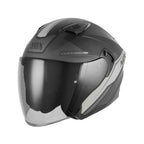 Casco Jet NOX N130 Ekto, Negro Mate/Plata