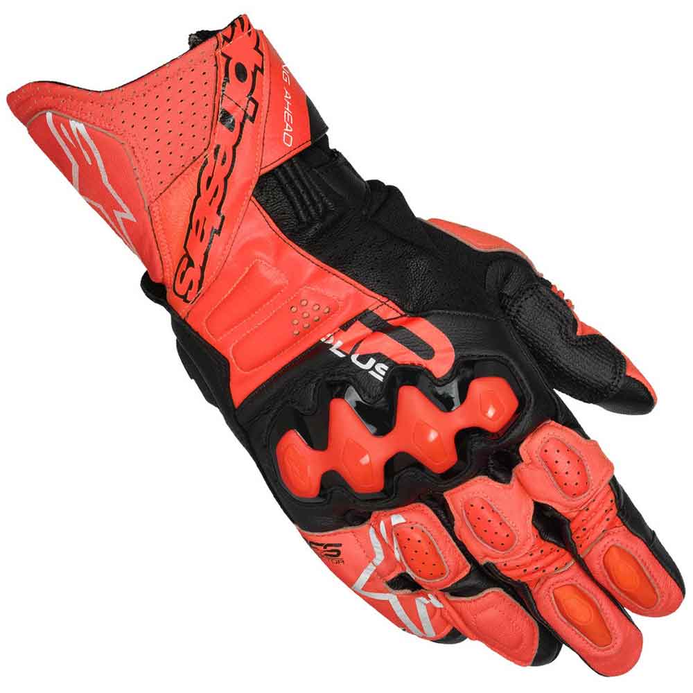 Guantes Alpinestars GP Plus R V3 Rojos, Rojo Fluorescente y Negros