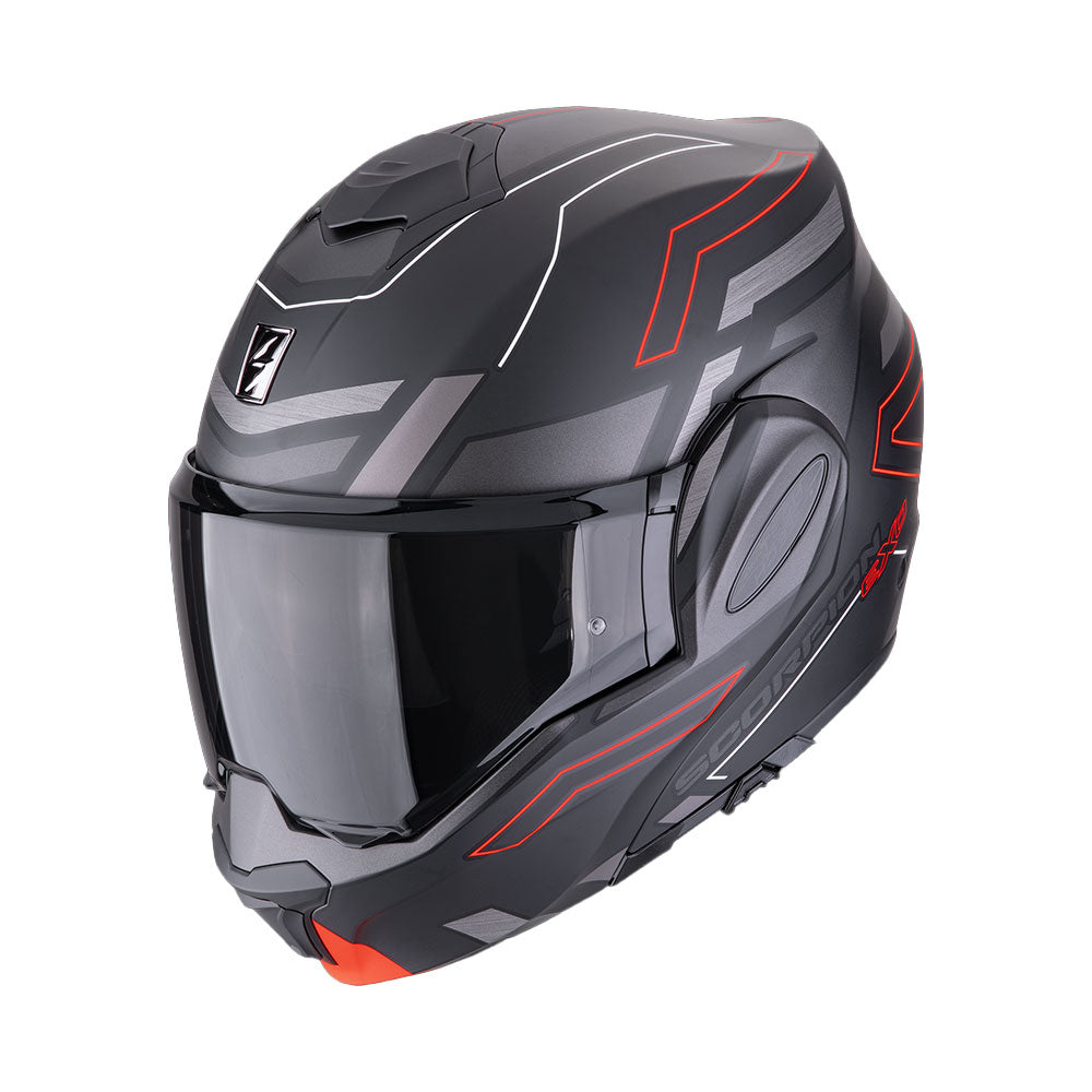 CASCO SCORPION EXO-TECH EVO CONQUER NEGRO MATE-ROJO