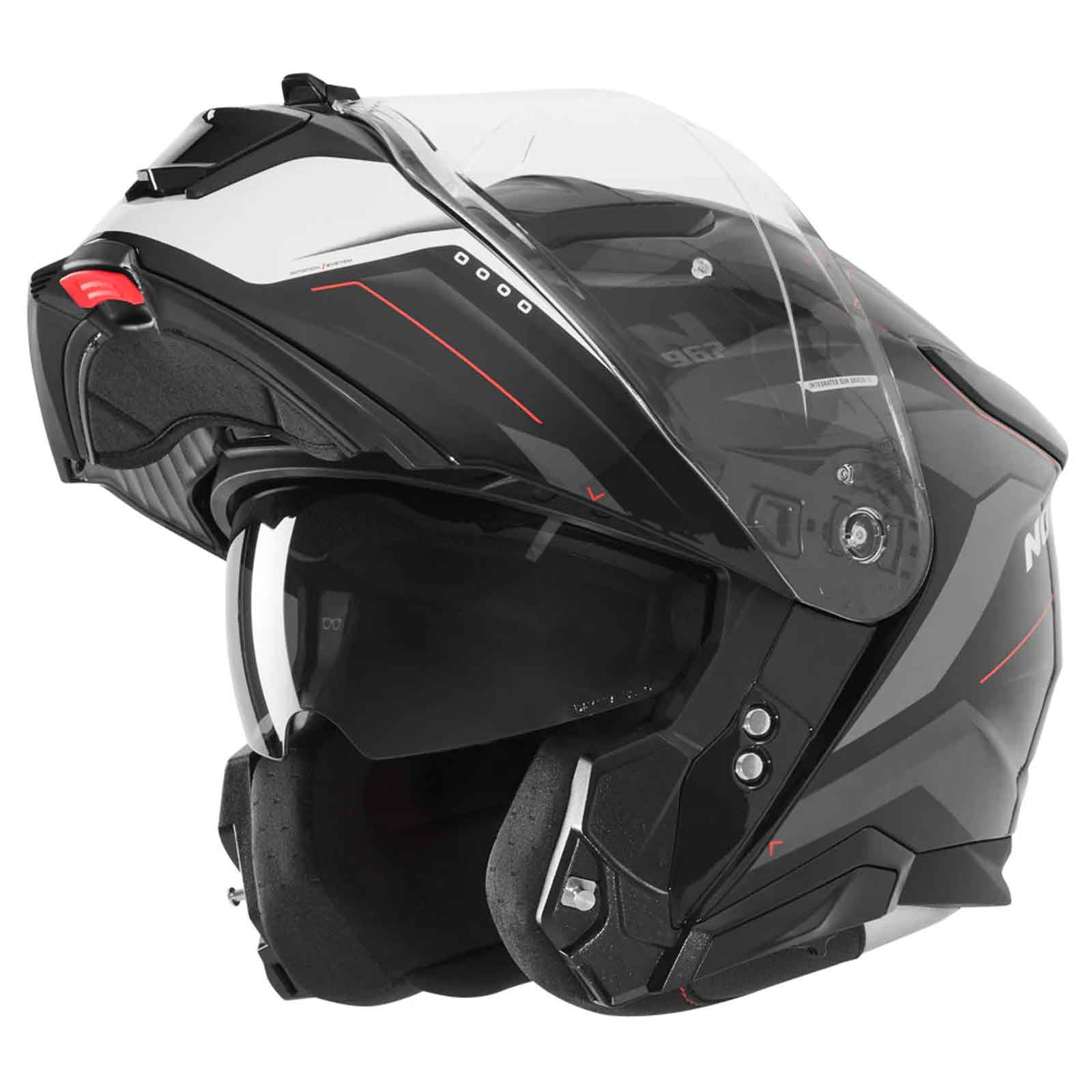 Casco Modular NOX N967 Conquer  Neg / Blanco / Rojo Imagen secundaria del producto