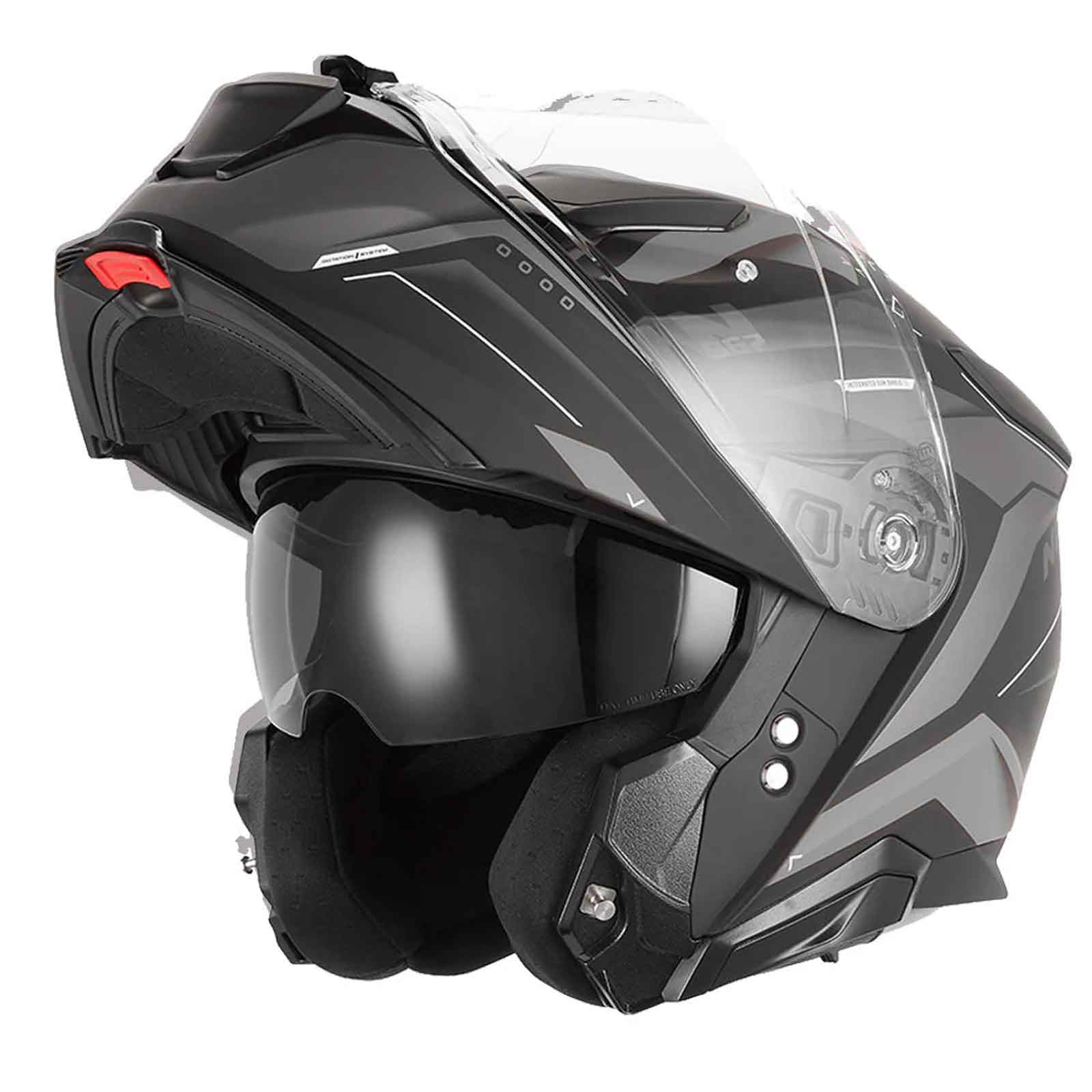 Casco Modular NOX  N967 Conquer Plateado / Negro Imagen secundaria del producto