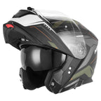 Casco Modular NOX N967 Conquer  Kaki / Naranja