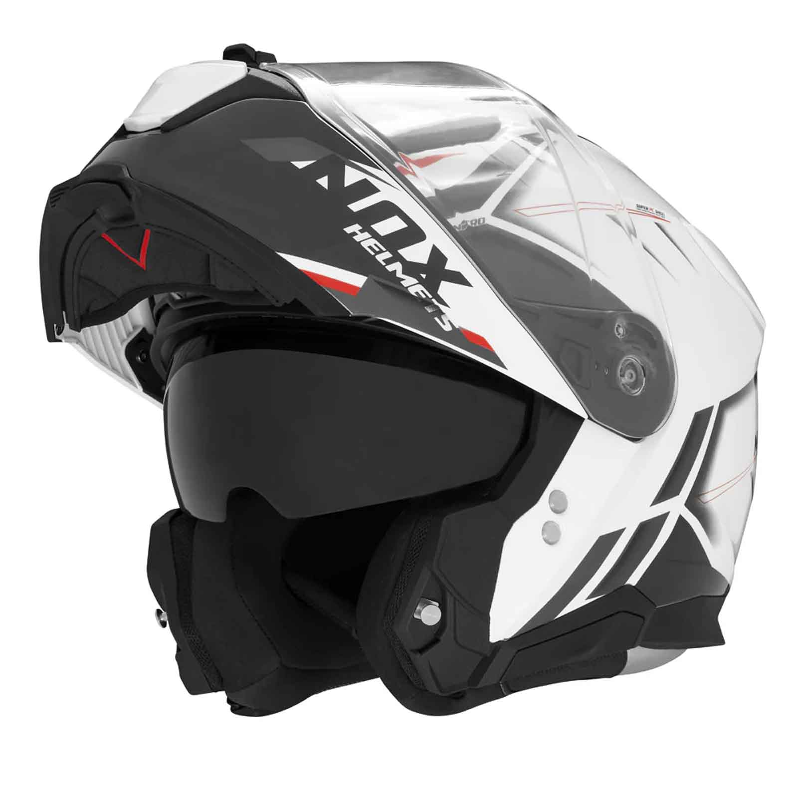 Casco Modular NOX N967 Conquer  Blaco / Negro Imagen secundaria del producto