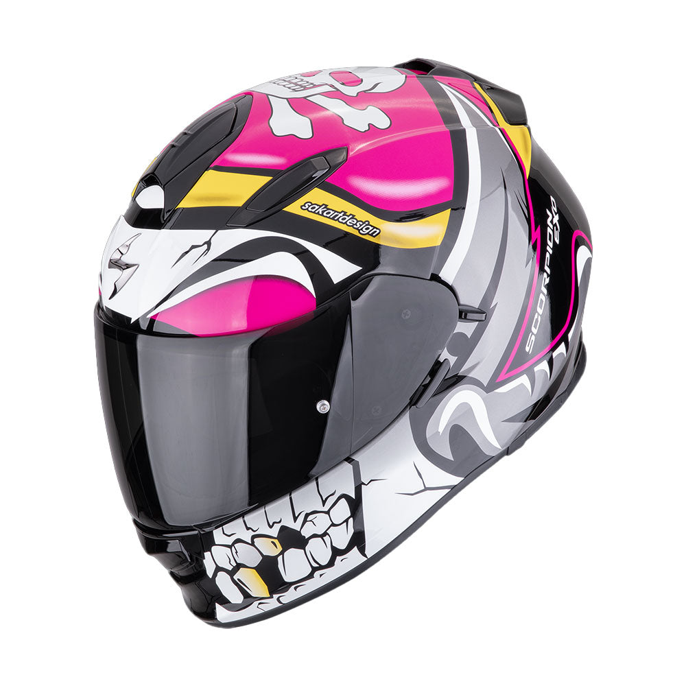 CASCO SCORPION EXO-491 PIRATE NEGRO / PINK Imagen principal del producto
