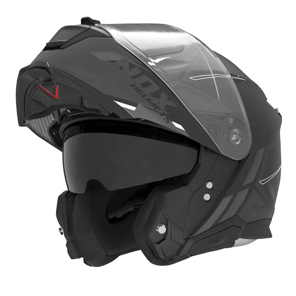 Casco Modular NOX N967 Conquer  Neg / Blanc