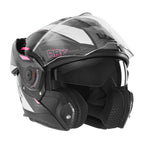 NOX Casco Abatible Premium Spinner ARK Blanco / Rosa / Negro