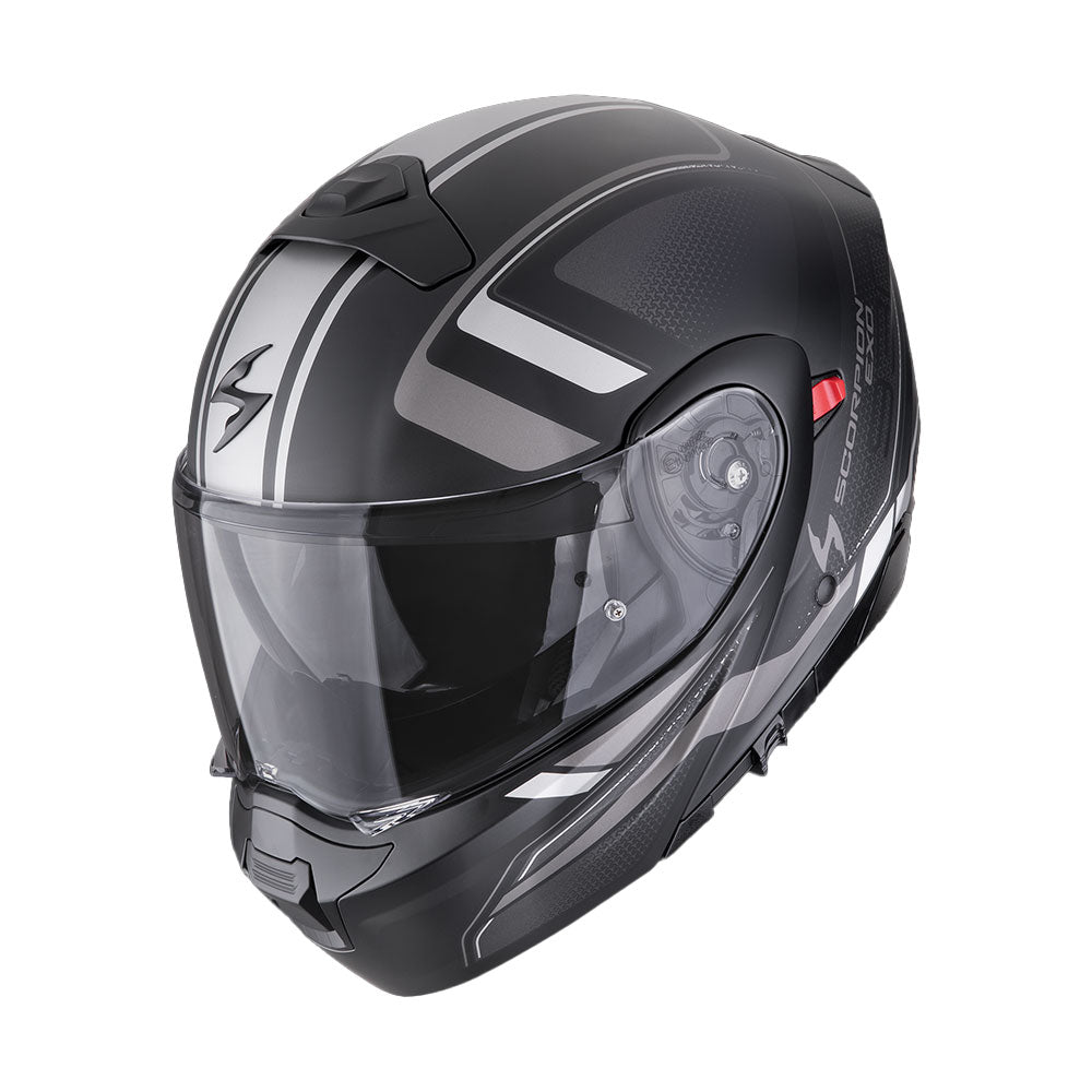 CASCO SCORPION EXO-930 EVO ARDENS NEGRO MATE CON PLATA Imagen principal del producto