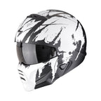 CASCO SCORPION EXO-COMBAT II MARAUDER NEGRO MATE-BLANCO