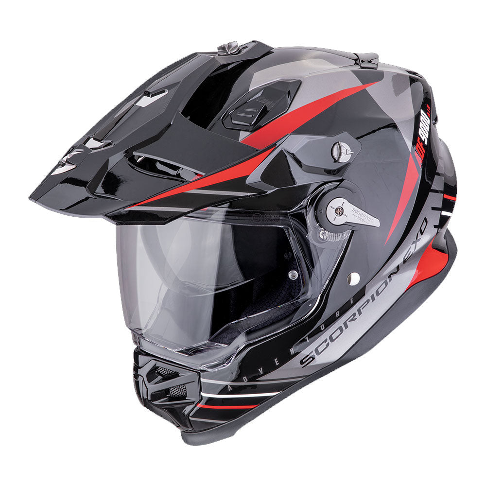 CASCO SCORPION ADF-9000 AIR FEAT BLACK / SLIVER / RED