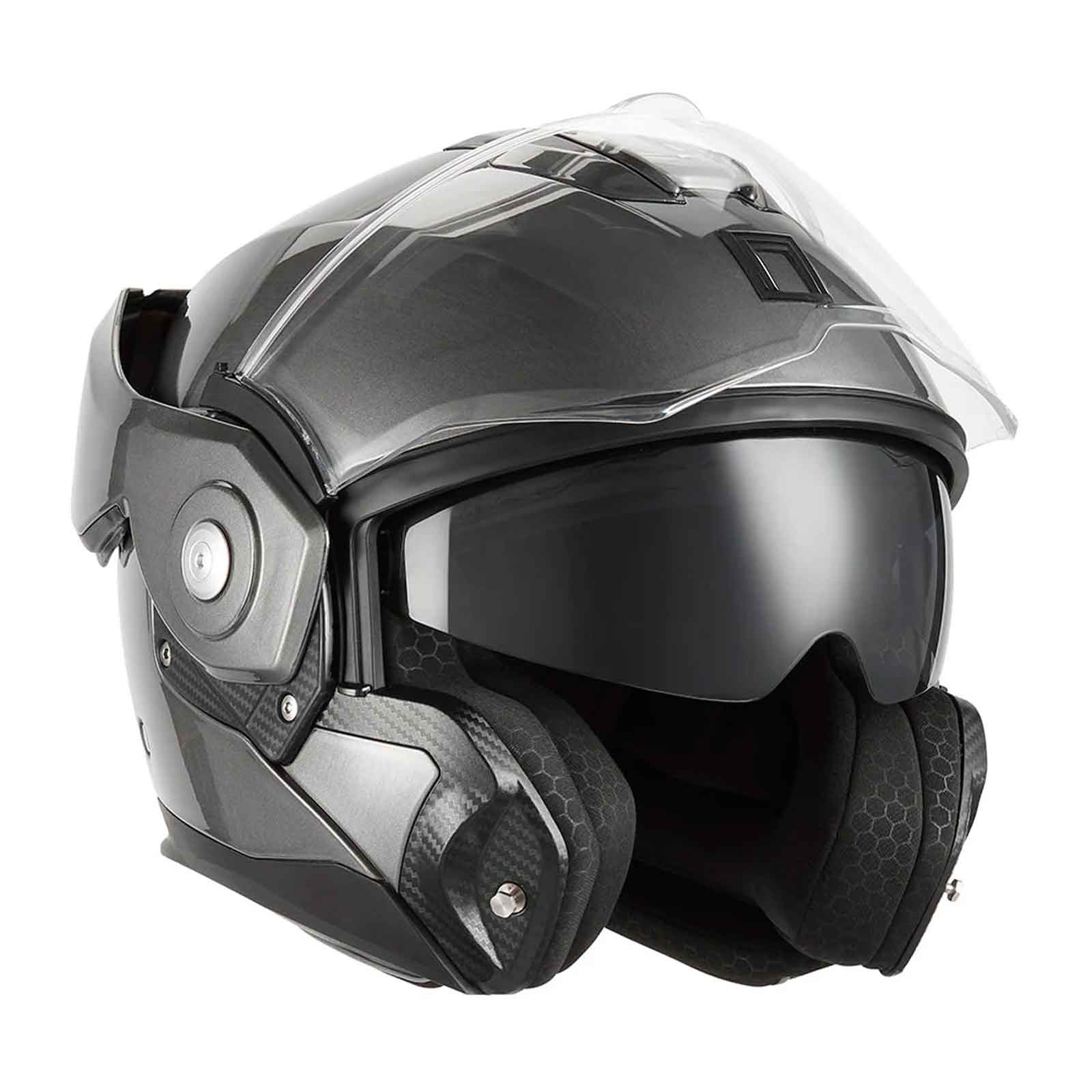 Casco Abatible NOX Premium Spinner Titanio Cepillado Mate Imagen principal del producto